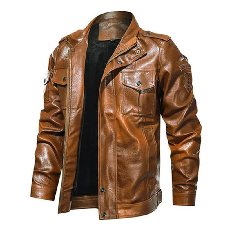 MENS CASUAL LEATHER JACKET 17511848M