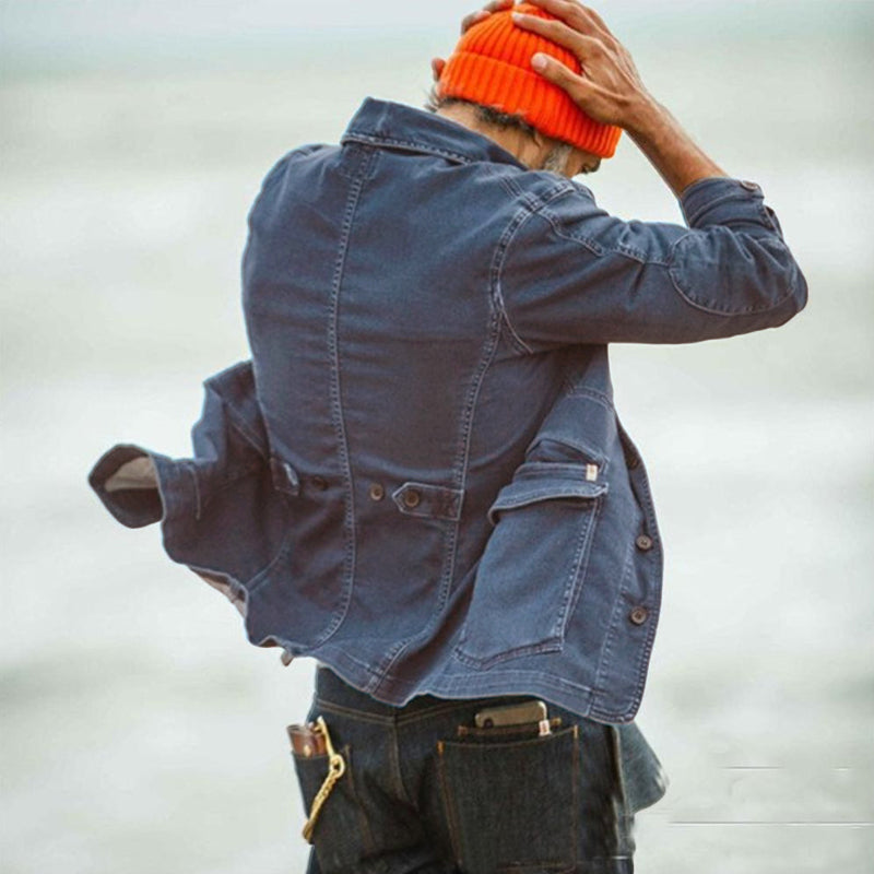 Mens Retro Suit Denim Jacket 99788901X