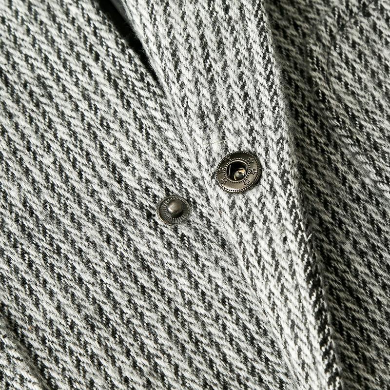 Mens Casual Lapel Hidden Button Patch Pocket Jacket 59624967M