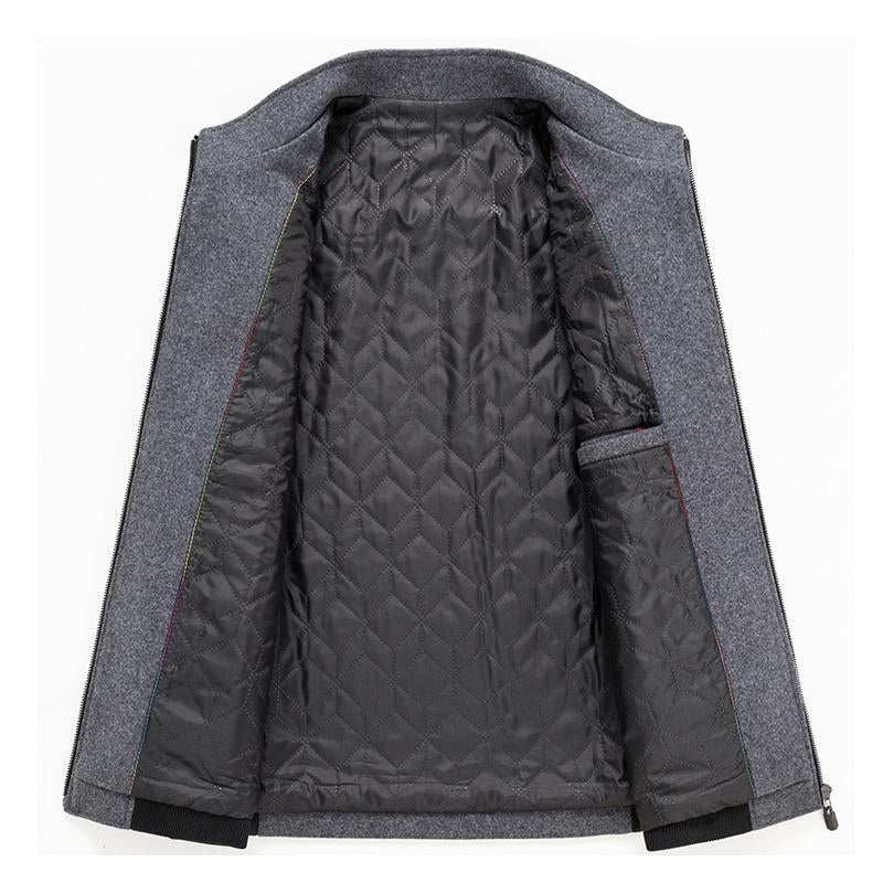 Mens Casual Stand Collar Quilted Jacket 94569927X