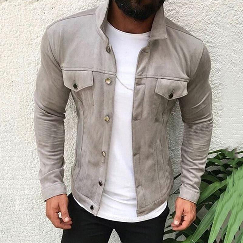 Mens Casual Slim Thin Cargo Pocket Jacket 18399451M