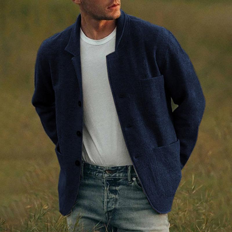 Mens Casual Single Breasted Pocket Jacket 19624453M