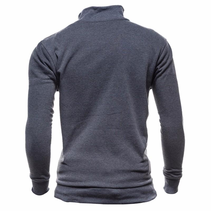 Mens Zipper Stand Collar Sports Sweatshirt 84607646X