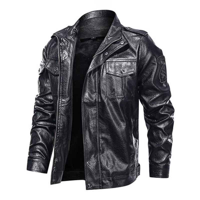 MENS CASUAL LEATHER JACKET 17511848M