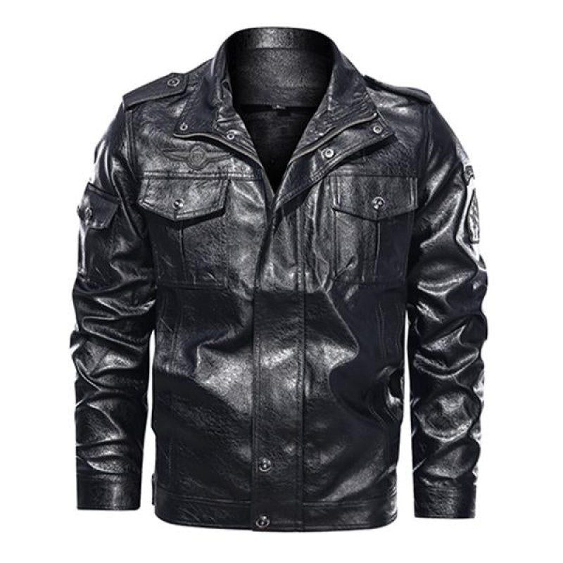 MENS CASUAL LEATHER JACKET 17511848M
