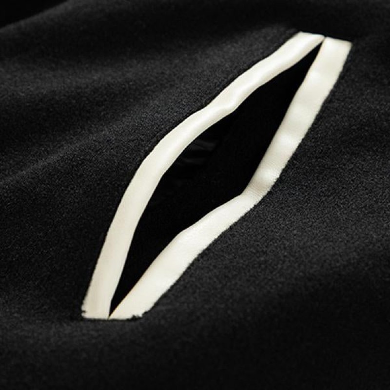 Mens Casual Slim Thin Cotton Wool Colorblock Baseball Jacket 39620548M