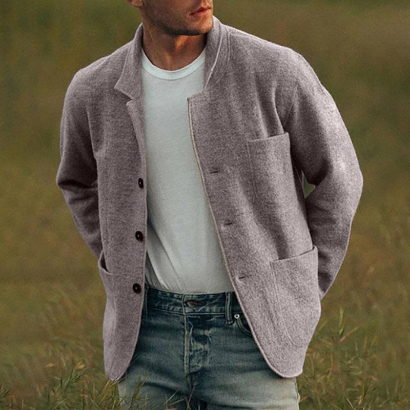 Mens Casual Single Breasted Pocket Jacket 19624453M