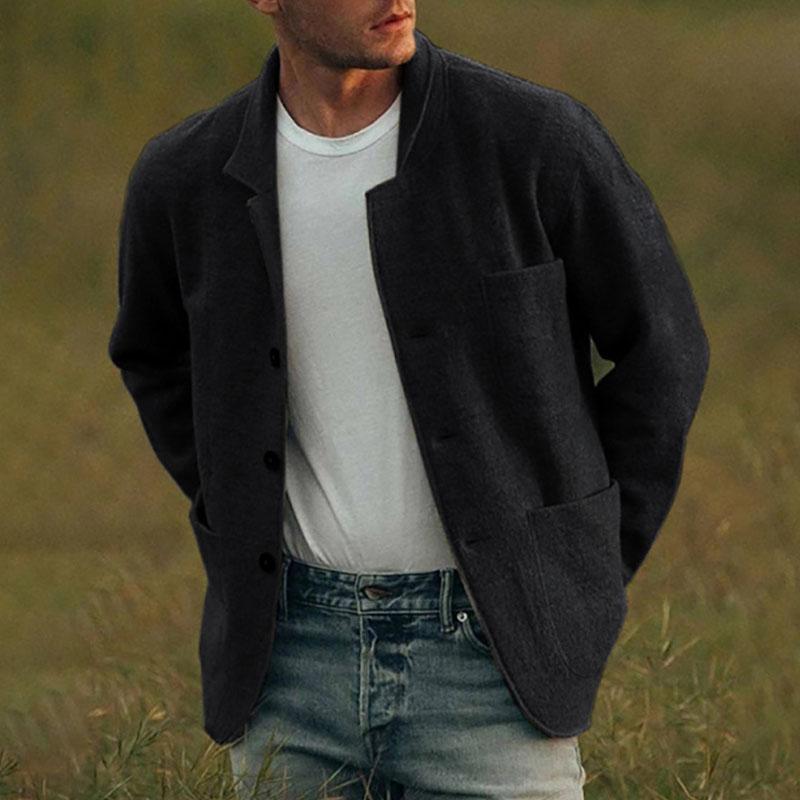 Mens Casual Single Breasted Pocket Jacket 19624453M