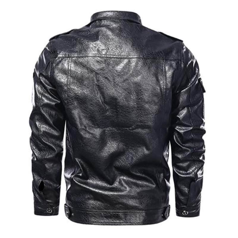 MENS CASUAL LEATHER JACKET 17511848M