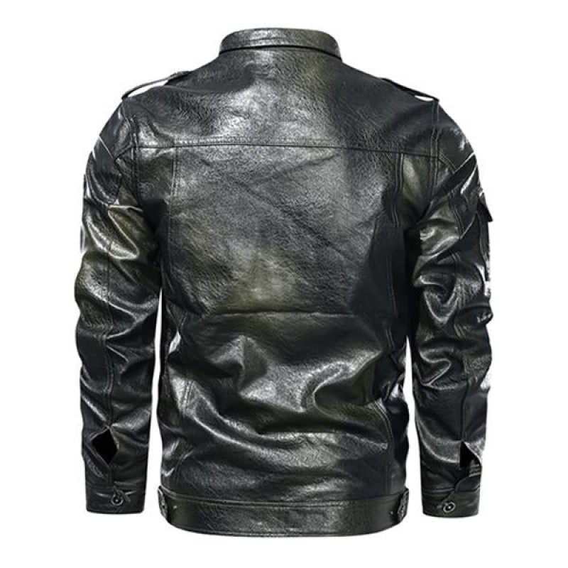 MENS CASUAL LEATHER JACKET 17511848M