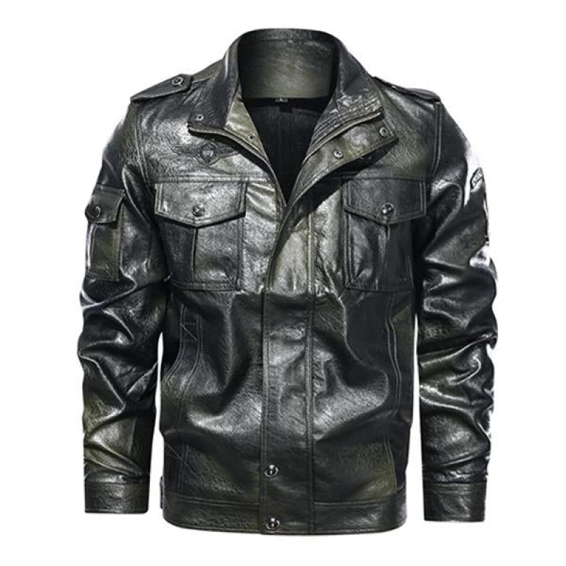 MENS CASUAL LEATHER JACKET 17511848M