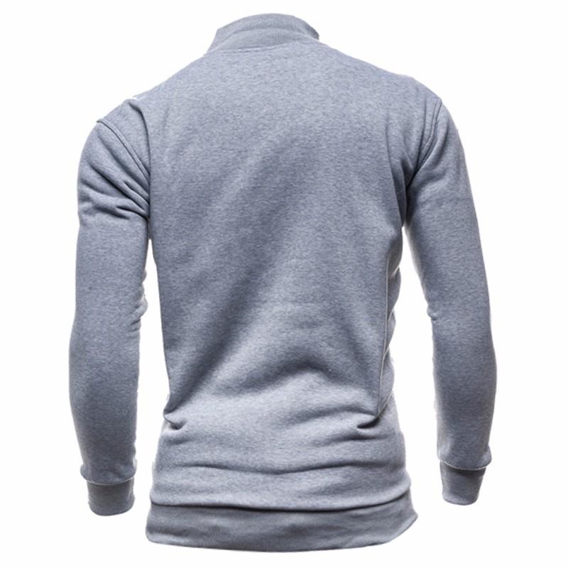 Mens Zipper Stand Collar Sports Sweatshirt 84607646X