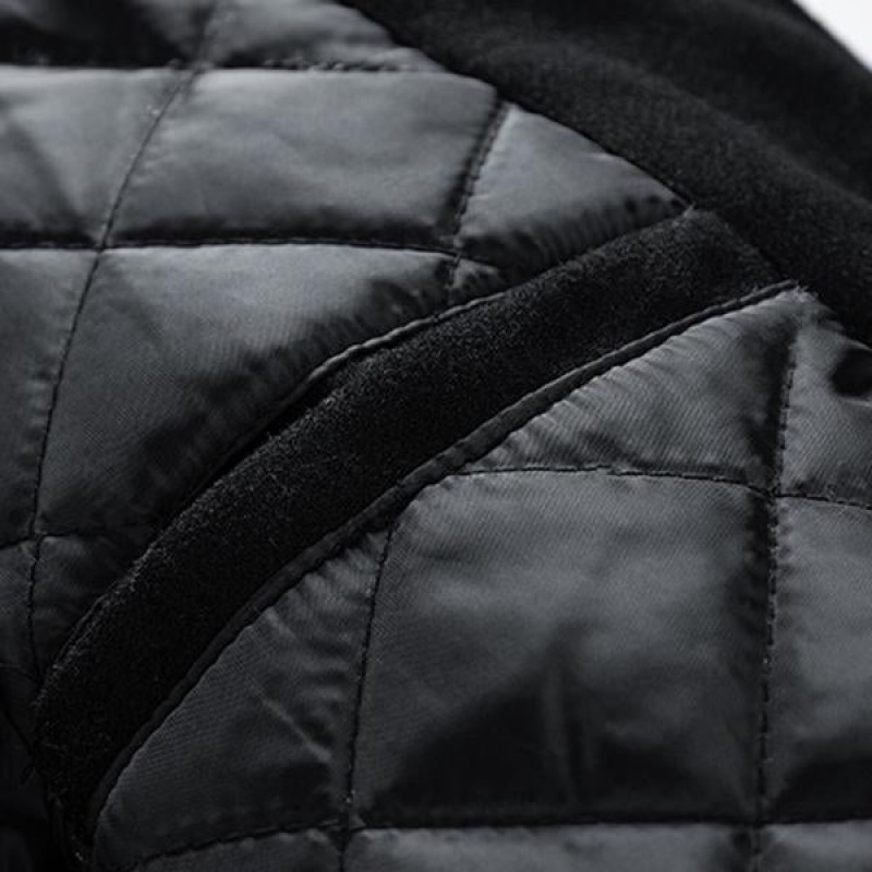 Mens Casual Slim Thin Cotton Wool Colorblock Baseball Jacket 39620548M