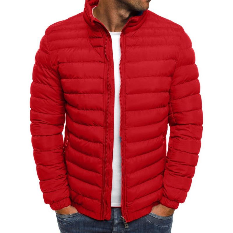 Mens Casual Stand Collar Long Sleeve Padded Jacket 96439922M