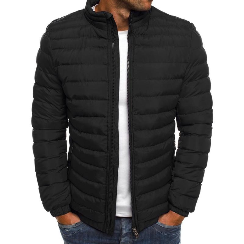 Mens Casual Stand Collar Long Sleeve Padded Jacket 96439922M