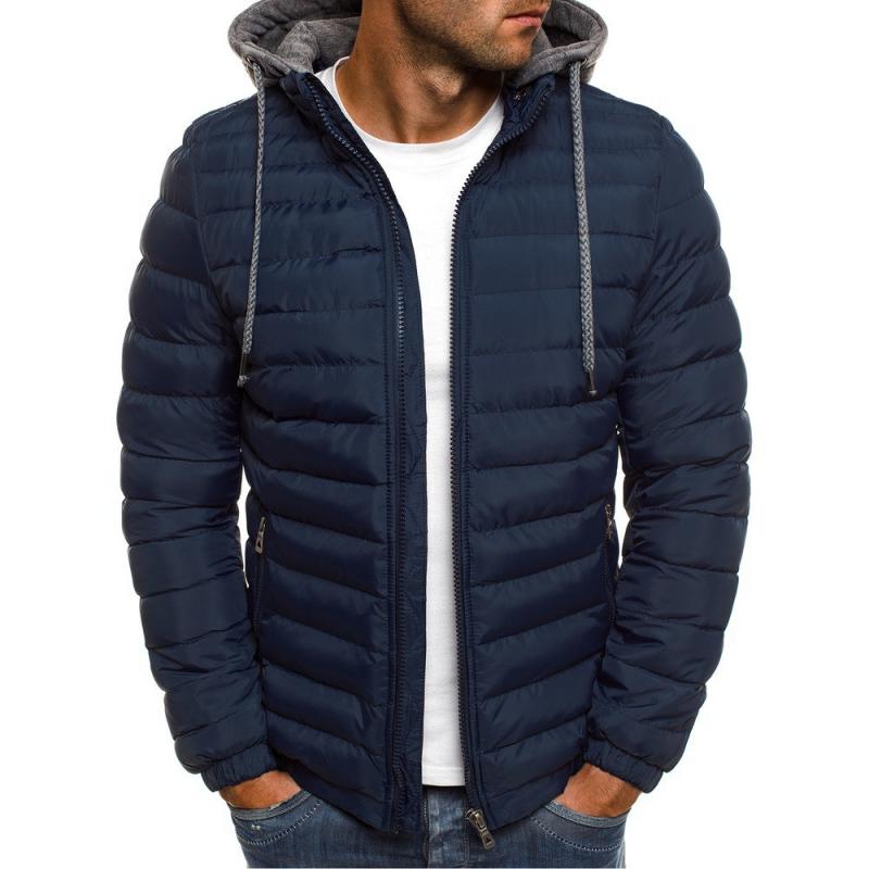 Mens Casual Hooded Long Sleeve Padded Jacket 49772328M