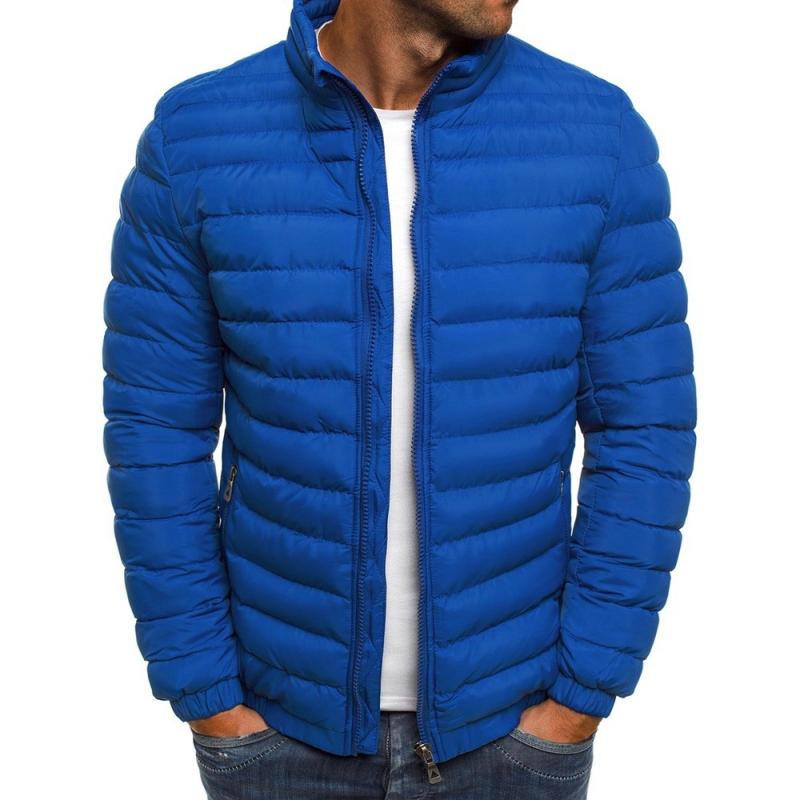Mens Casual Stand Collar Long Sleeve Padded Jacket 96439922M