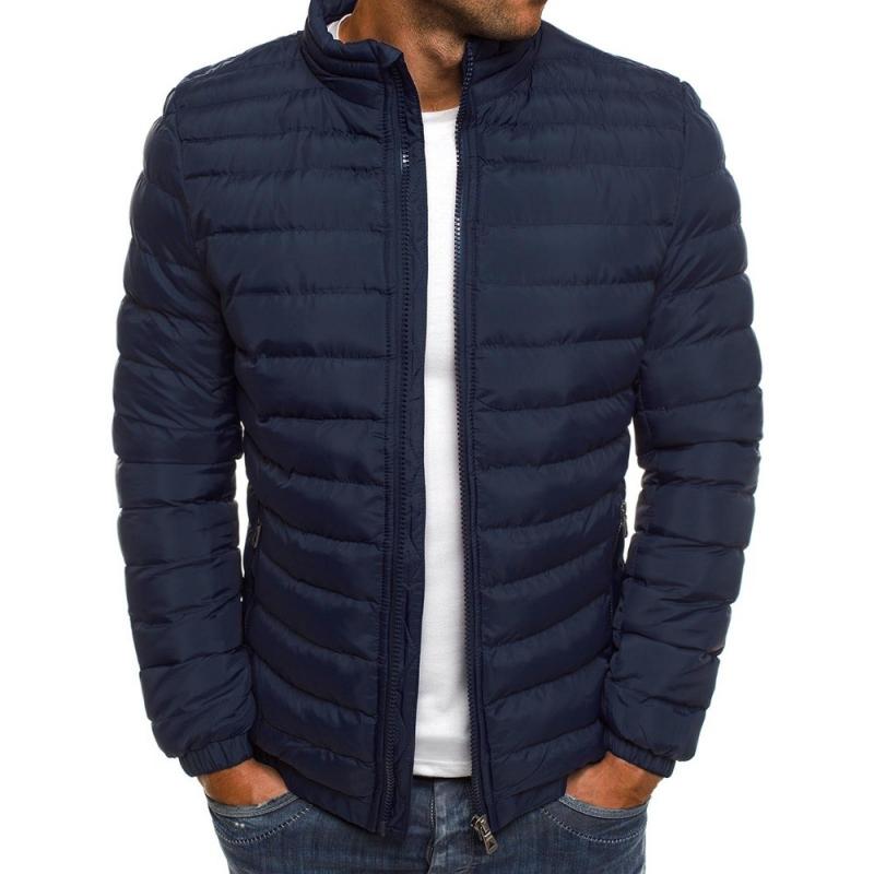 Mens Casual Stand Collar Long Sleeve Padded Jacket 96439922M