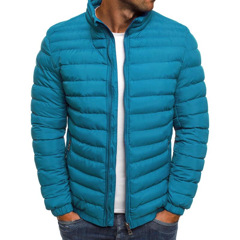 Mens Casual Stand Collar Long Sleeve Padded Jacket 96439922M