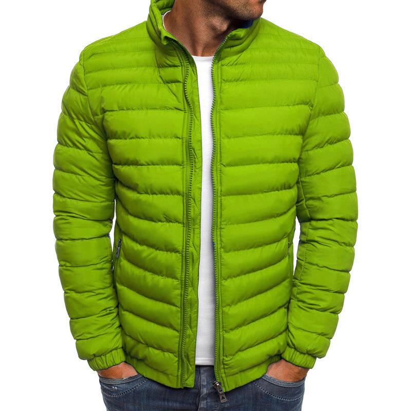 Mens Casual Stand Collar Long Sleeve Padded Jacket 96439922M