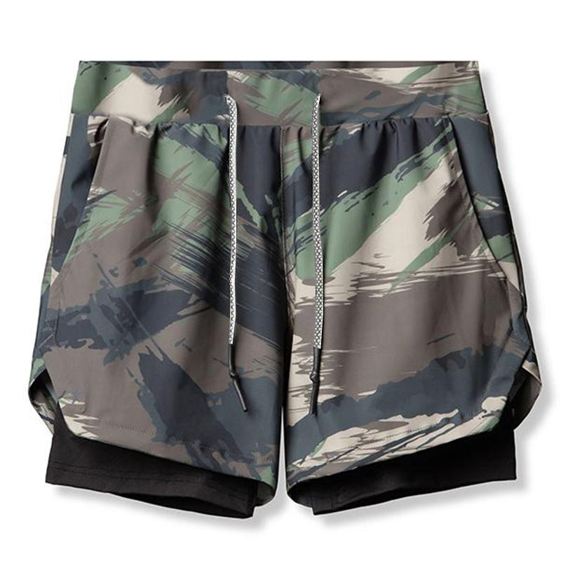 Mens Double Layer Quick Dry Sports Shorts 36316818M