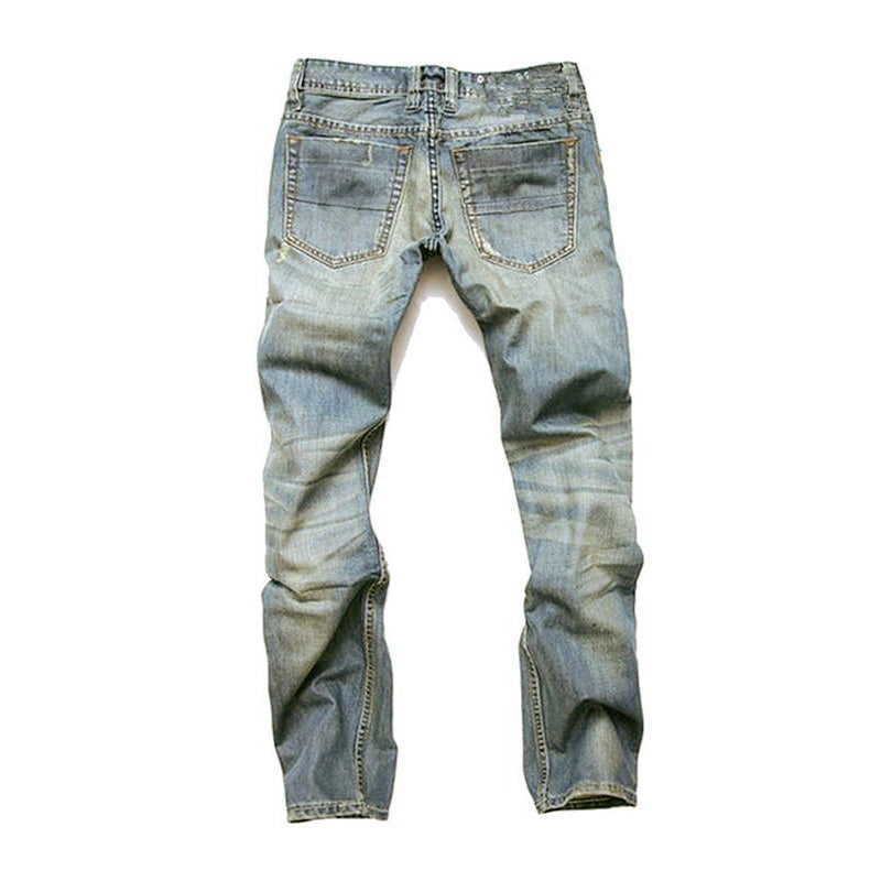 Mens Casual Washed Distressed Pocket Skinny Jeans 74546419M