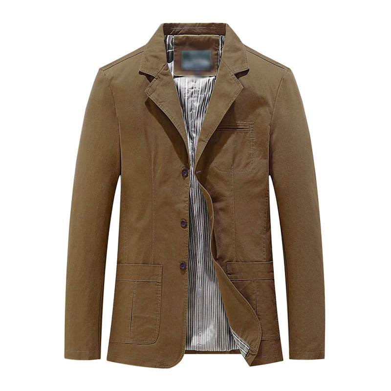 Mens Casual  Lapel Solid Color Single Breasted Blazer 24789919M