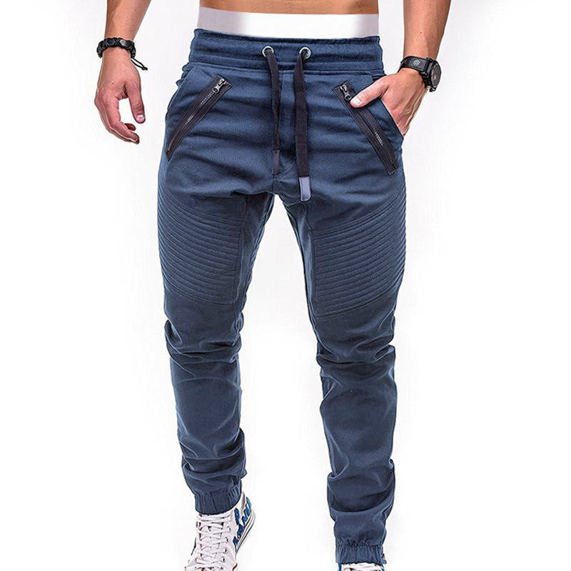 Mens Casual Lace-up Elastic Waist Loose Sweat Pants 27096396M
