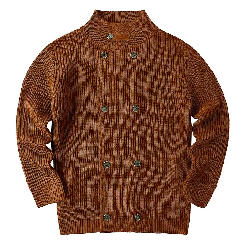 Mens Solid Color Button Knit Jacket 60091809X