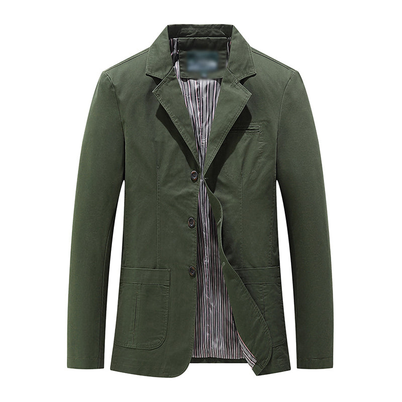 Mens Casual  Lapel Solid Color Single Breasted Blazer 24789919M