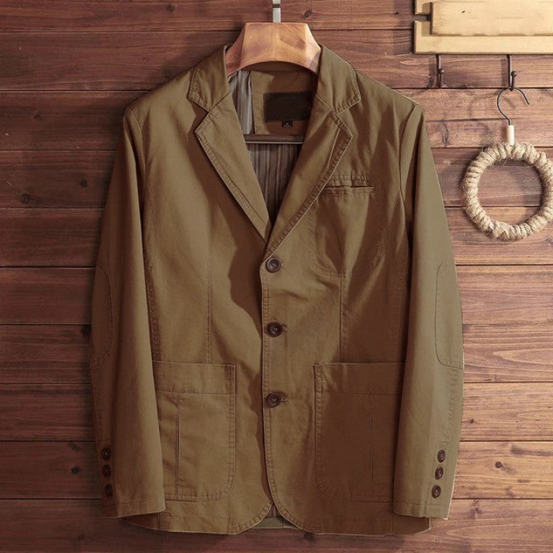 Mens Loose Solid Color Blazer 01103357X