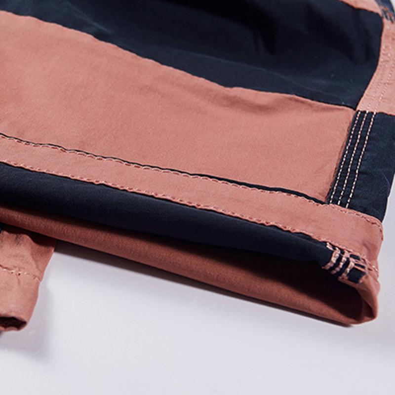 Mens Casual Color Contrast Stitching Cotton Cargo Shorts 55793920M