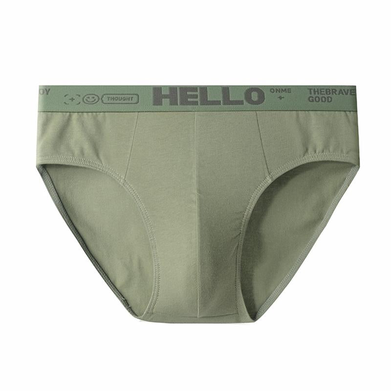 Mens Casual Cotton Breathable Comfort Letter Briefs 4 Packs 29670925M