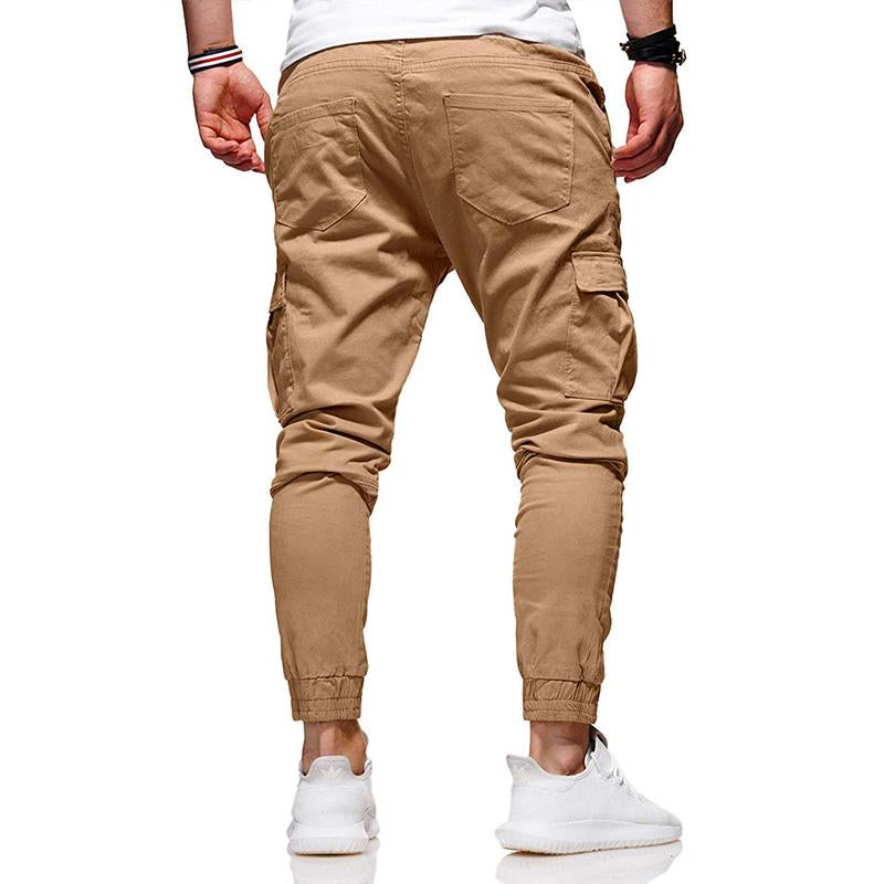 Mens Casual Multi Pocket Elastic Waist Sports Pants 12861184M