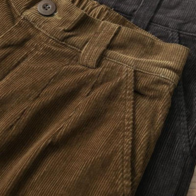 Mens Vintage Corduroy Loose Straight Cargo Pants 39691217M