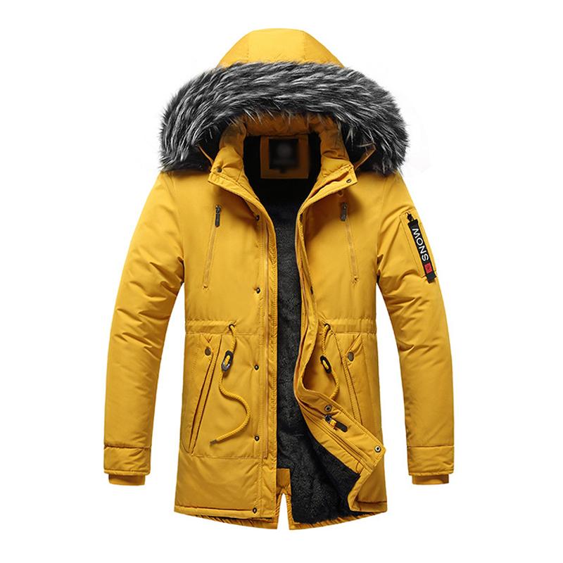 Mens Casual Outdoor Hooded Fleece Zipper Warm Workwear Coat 45840671M