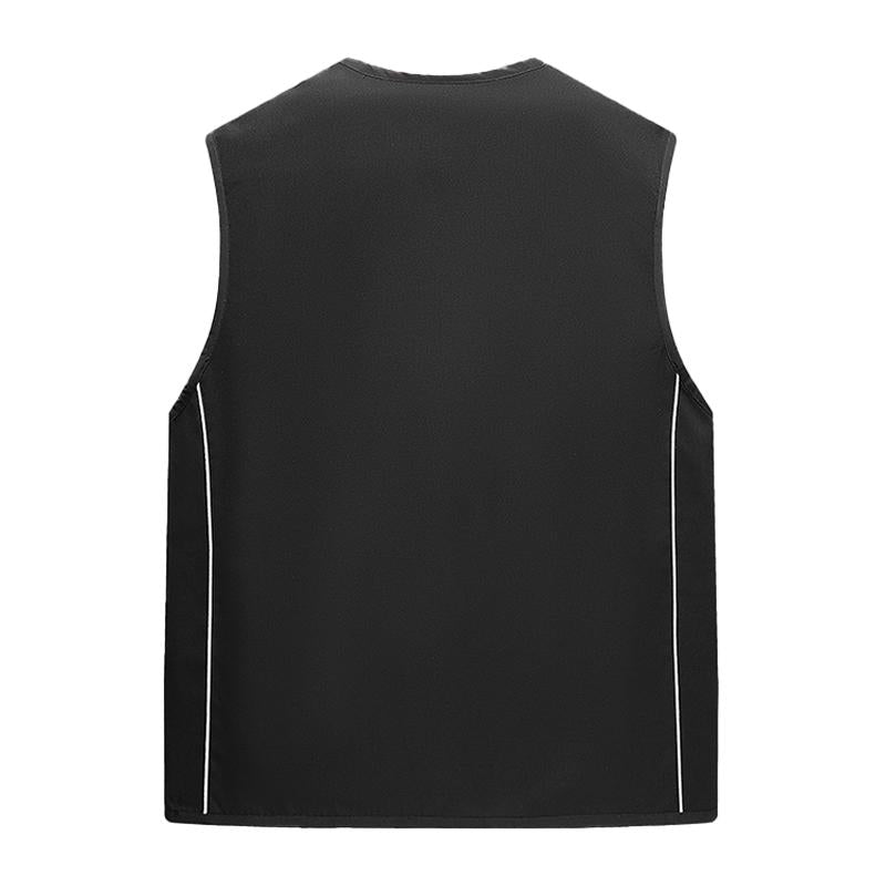 Mens Casual Outdoor Thin Multi-Pocket Breathable Loose Workwear Vest 48884166M