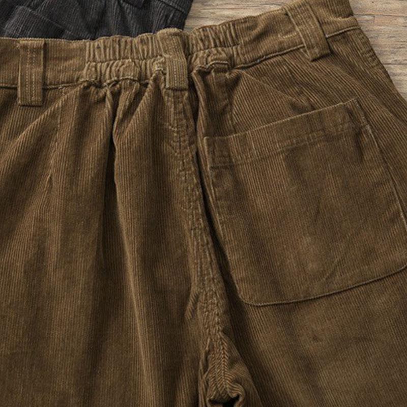 Mens Vintage Corduroy Loose Straight Cargo Pants 39691217M