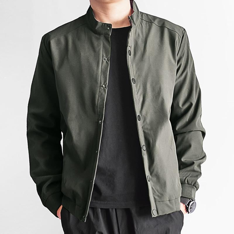 Mens Casual Stand Collar Single Breasted Quick Dry Loose Jacket 54422095M