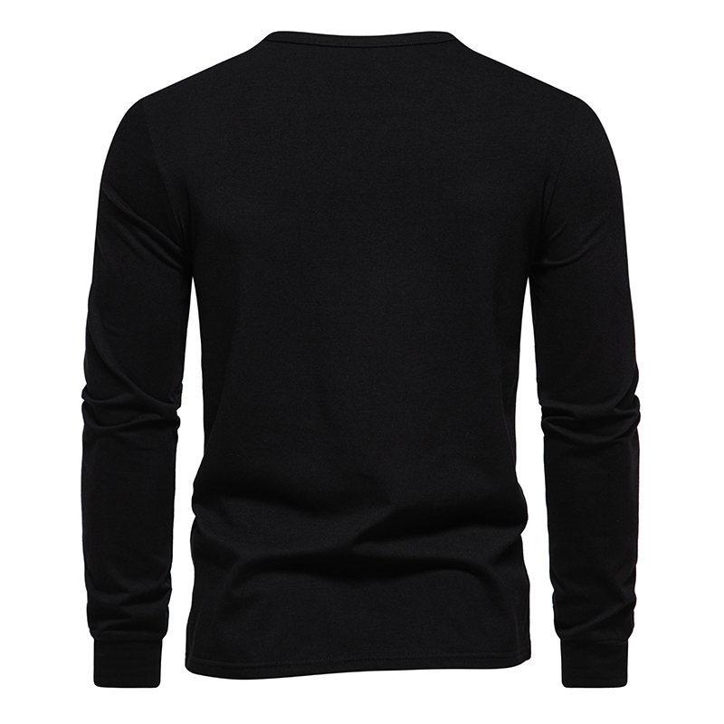 Mens Vintage Colorblock Henley Collar Long Sleeve T-Shirt 49368151Y