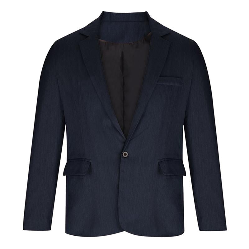 Mens Solid Color One Button Casual Blazer 07686840X