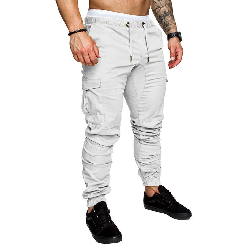 Mens Casual Multi Pocket Elastic Waist Sports Pants 12993660M