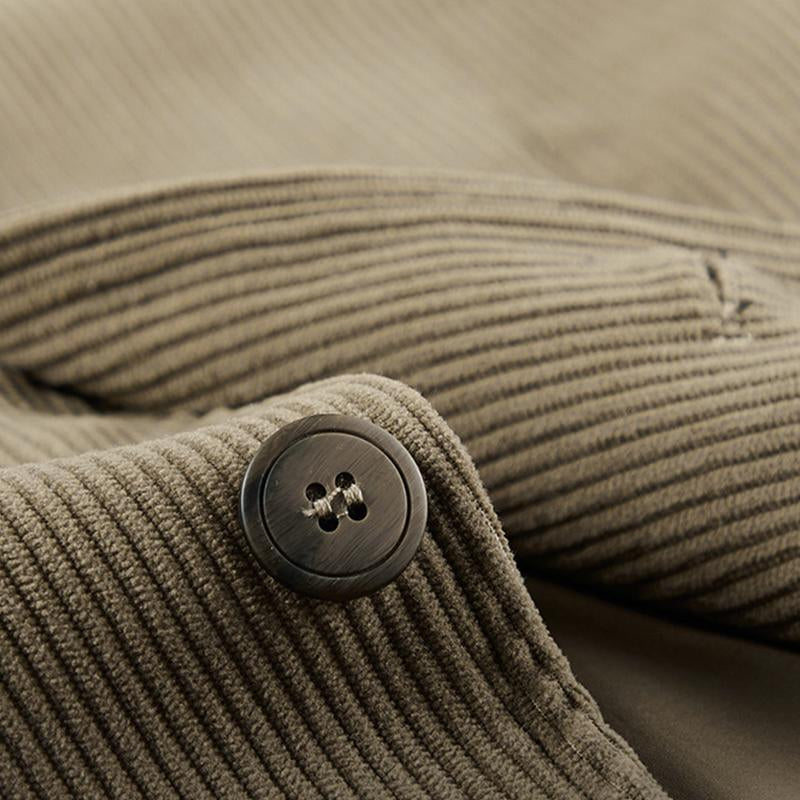 Mens Casual Corduroy Lapel Loose Single Breasted Blazer 94496705M