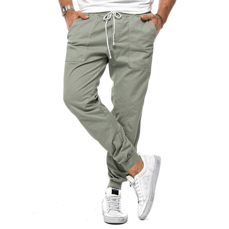 Mens Casual Solid Color Cargo Pants 87961307Y