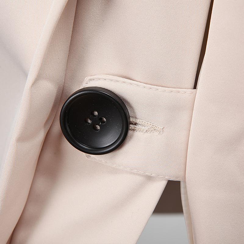 Mens Casual Slim Double Breasted Belt Long Trench Coat 07374820M