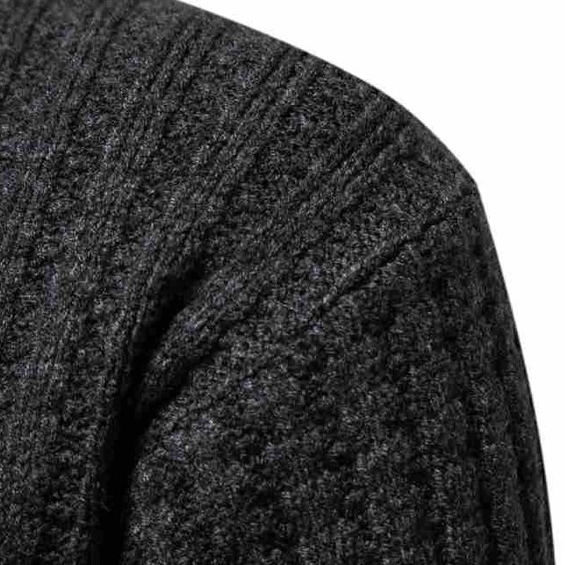 Mens Solid Color Crew Neck Knitted Pullover Sweater 72547782X