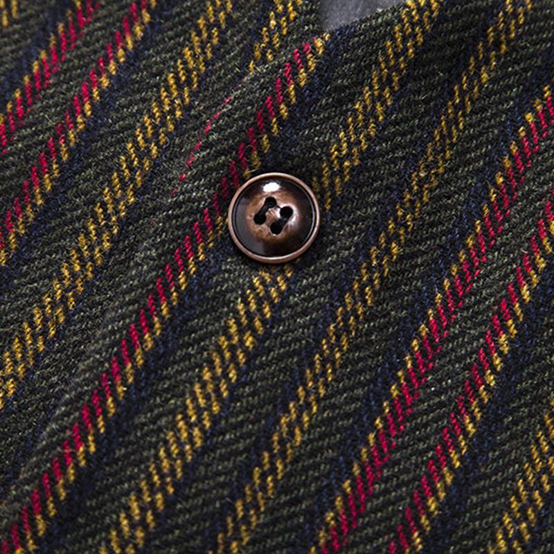 Mens Vintage V-Neck Single-Breasted Suit Vest (Shirt and Tie Excluded) 92325092M