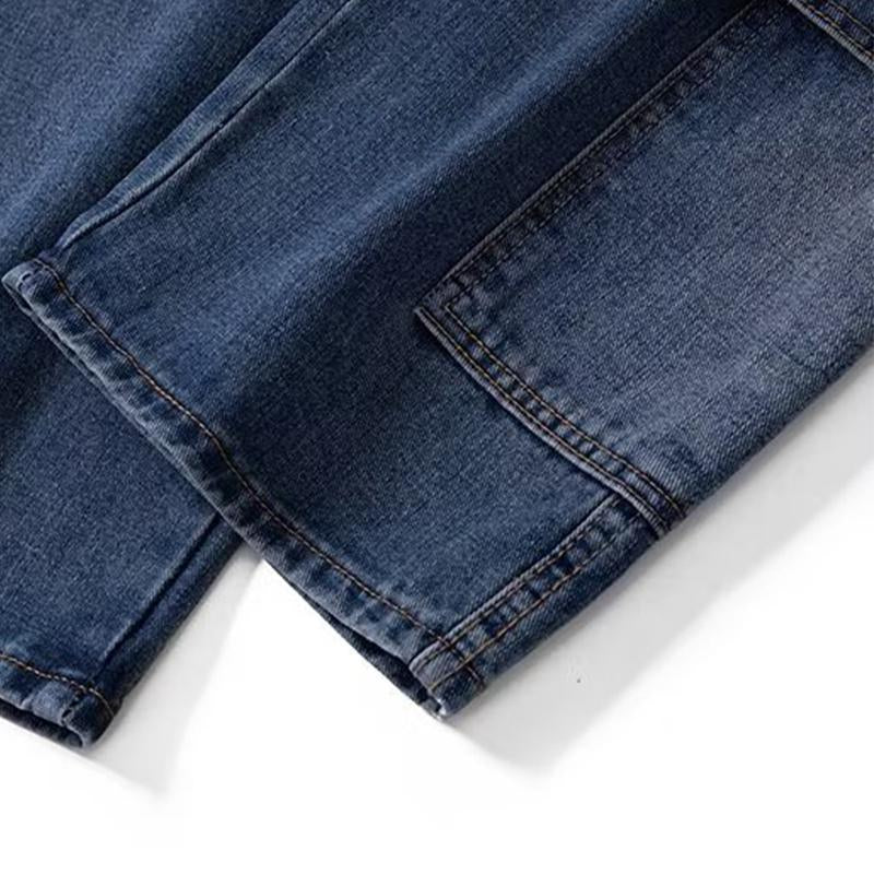 Mens Vintage Wash Workwear Loose Straight Wide Leg Jeans 29724550M