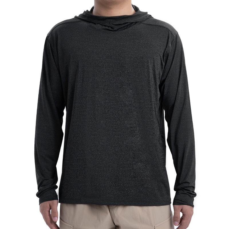 Mens Outdoor Lightweight Breathable Sports Long Sleeve Quick-drying Hoodie 56135695Z