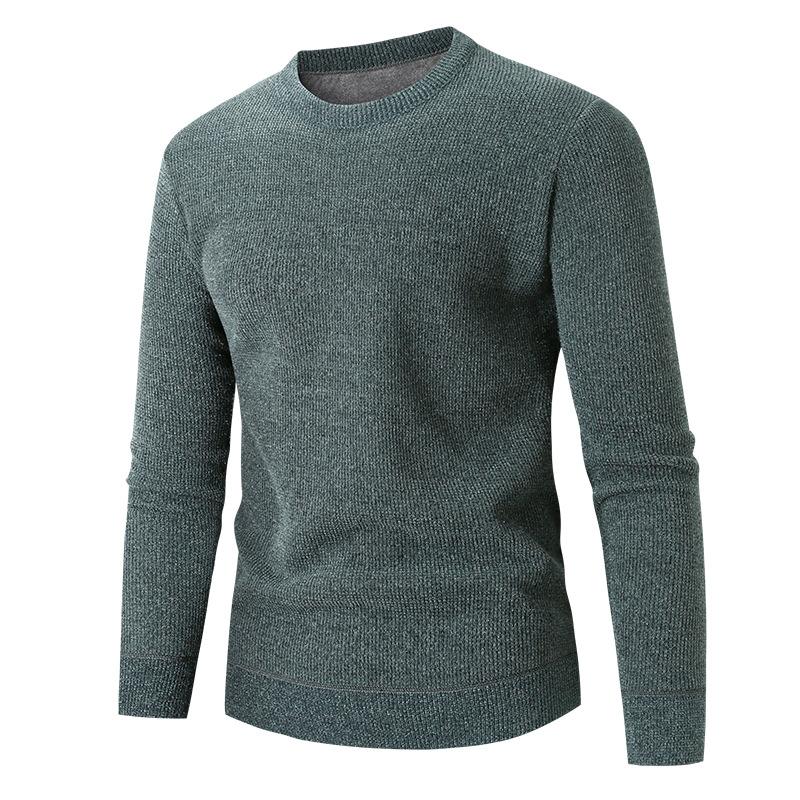 Mens Round Neck Casual Loose Inner Sweater 78409484X